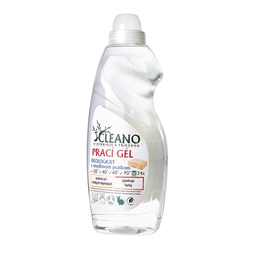 Cleano Ekologický prací gel s mýdlovým práškem 1